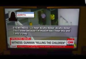 Screenshot von CNN: "Ich höre Allahu Akbar".